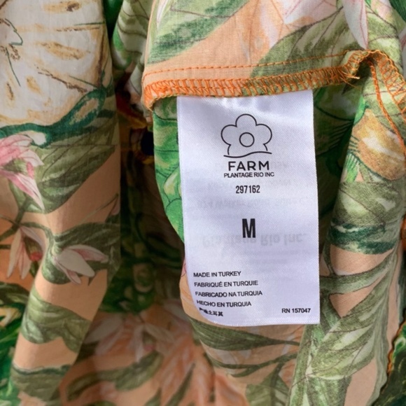 FARM Rio Tropical Print Mini Dress - Green, Yellow, Orange - Picture 11 of 16